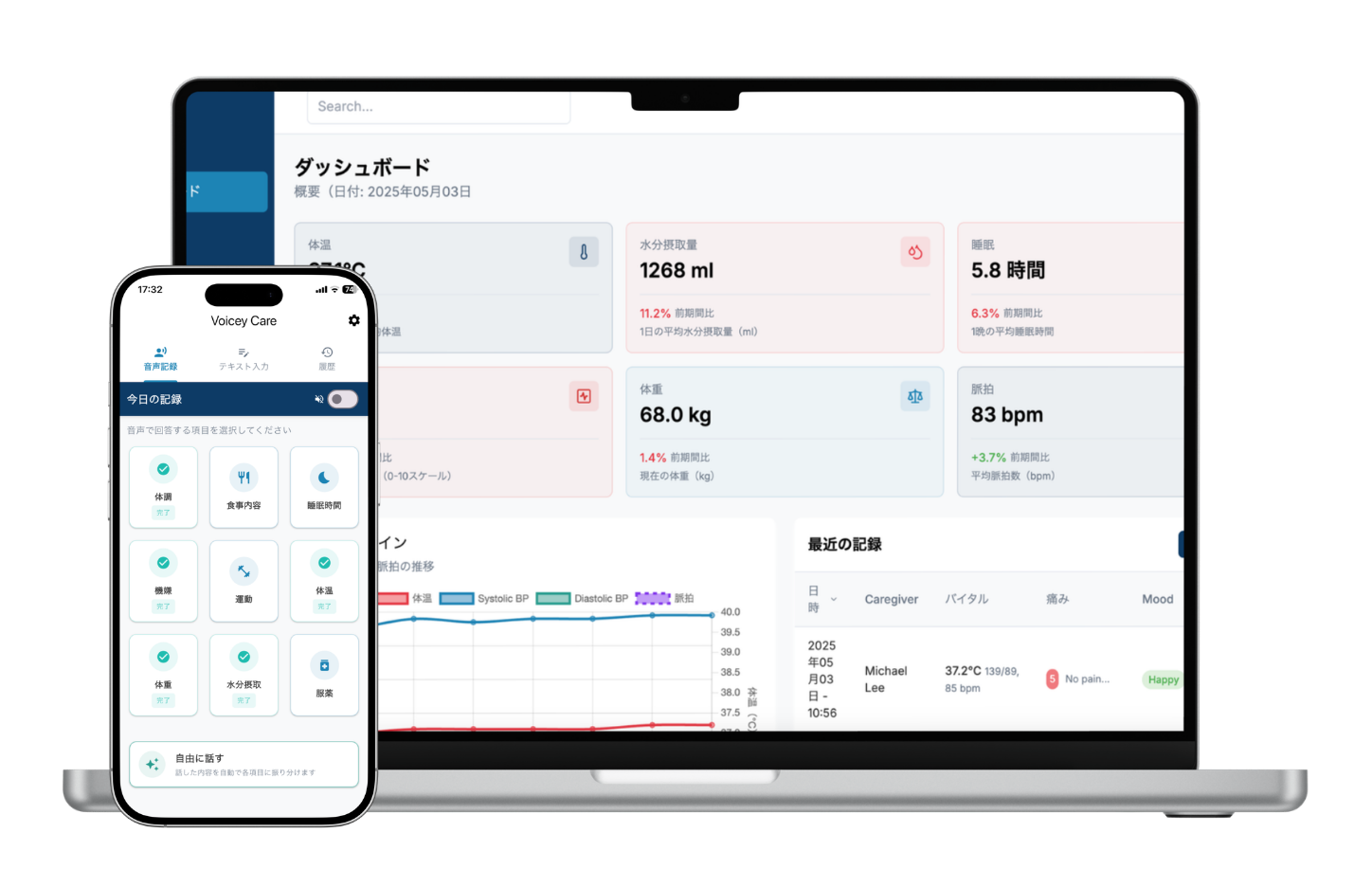 音声入力記録アプリ